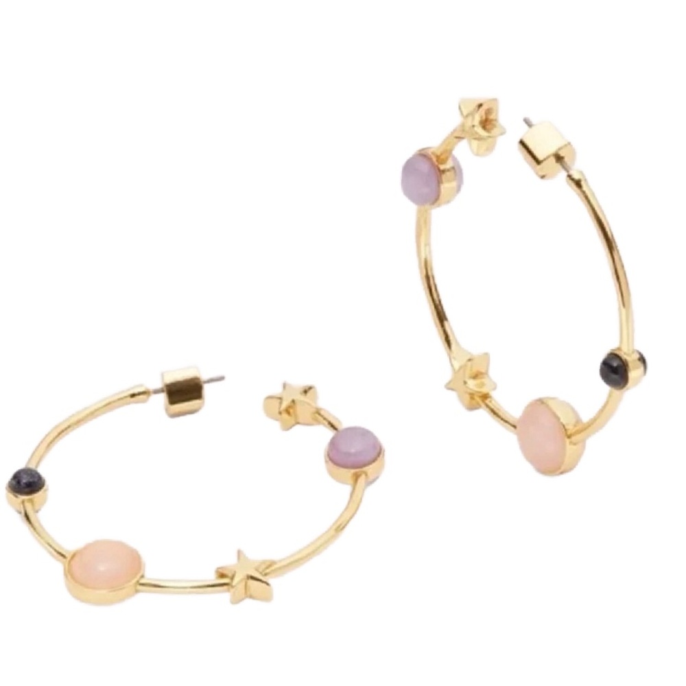 $78 Kate Spade 'on the rocks' Hoop Star Earrings